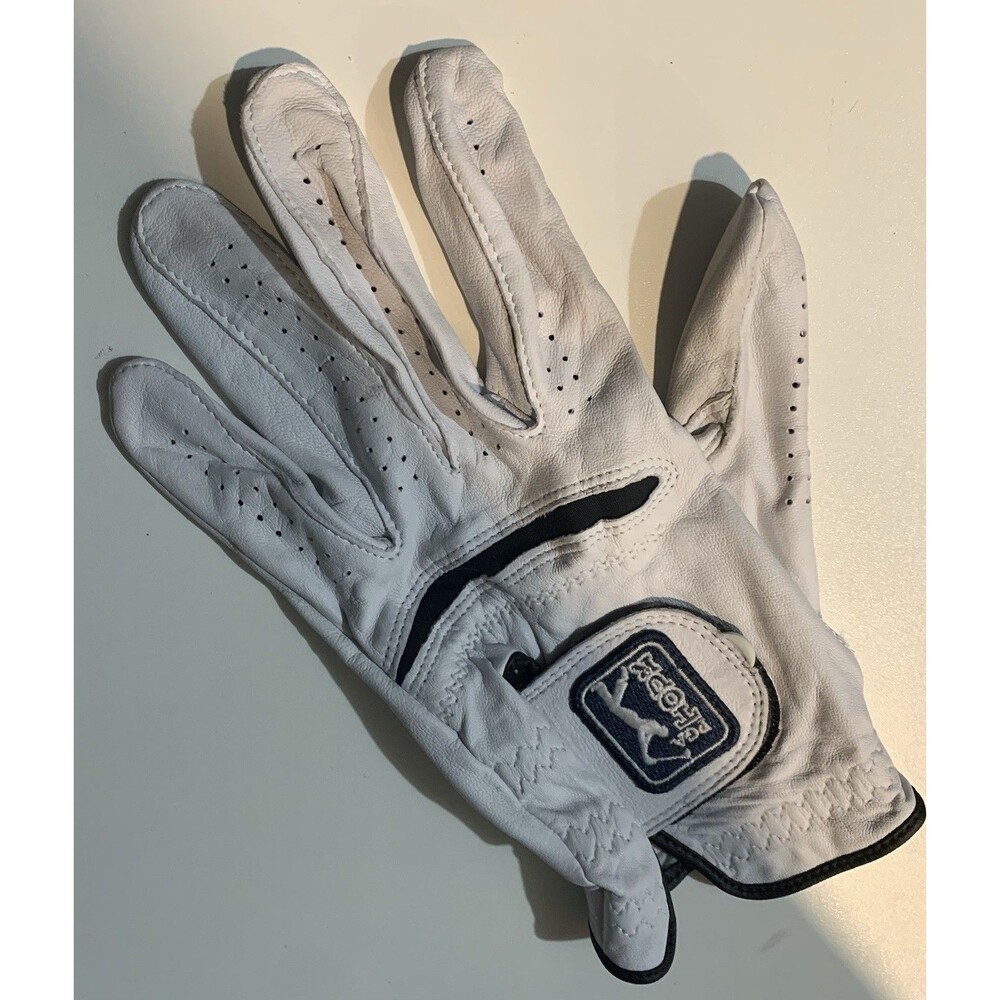 PGA Tour Leather Golf Glove Mens Players Left Hand White Size Large